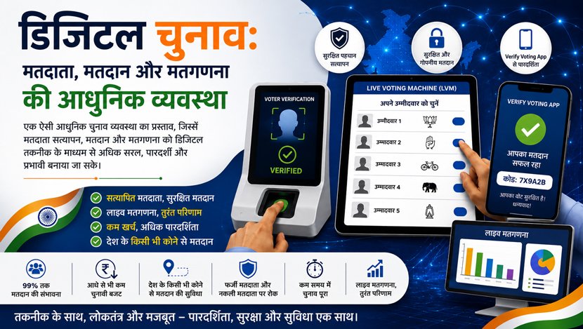 डिजिटल चुनावी तकनीक एवं पारदर्शी मत प्रणाली