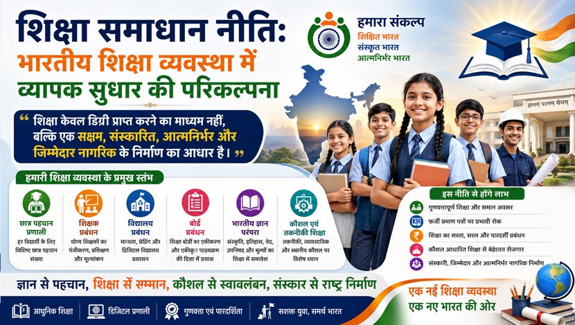 भारतीय शिक्षा व्यवस्था में व्यापक सुधार की परिकल्पना