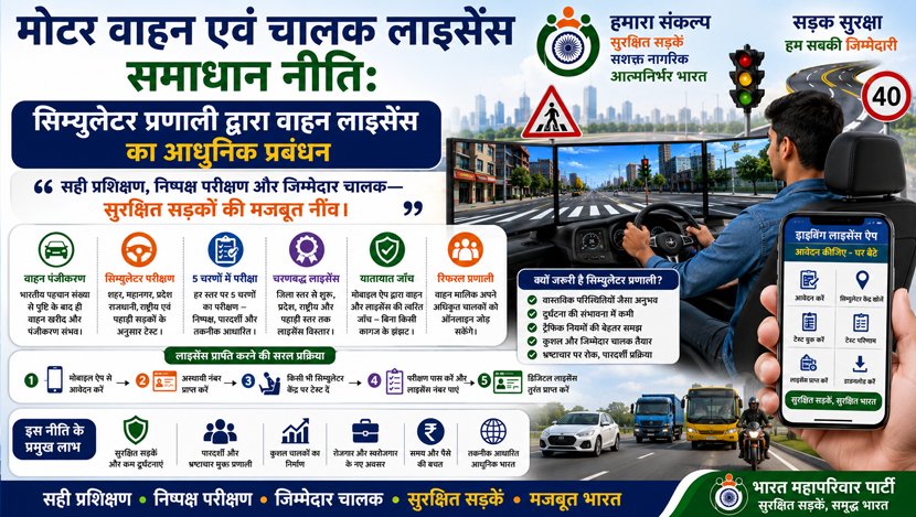 सिम्युलेटर प्रणाली द्वारा वाहन लाइसेंस का आधुनिक प्रबंधन