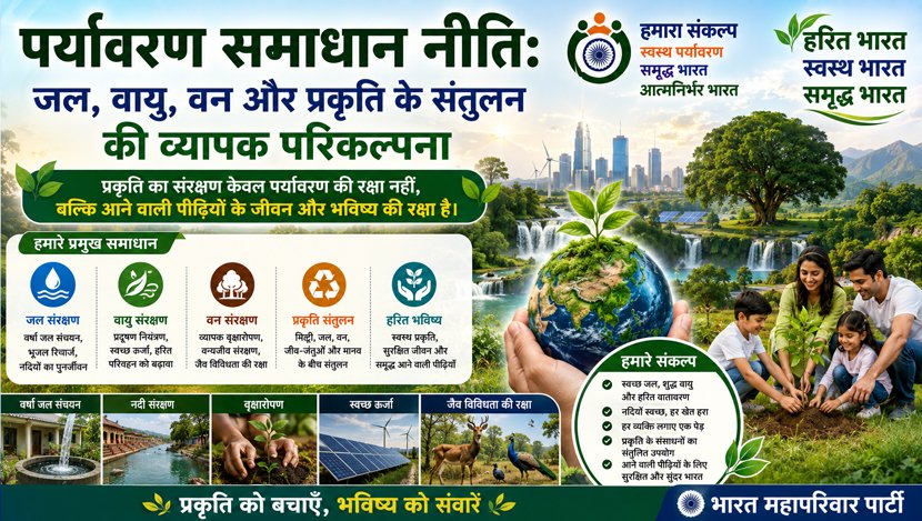 पर्यावरण समाधान नीति:  प्रकृति के संतुलन की व्यापक परिकल्पना